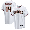 Arizona Diamondbacks #14 Gabriel Moreno Player White Fotopoulosg Home Game Stitched Jerseys
