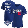 Los Angeles Dodgers #25 Tommy Edman Player Royal Fotopoulosg World Series Meet Limited Elite Home Stitched Jerseys