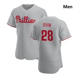 Philadelphia Phillies #28 Alec Bohm Gray Fotopoulosg Road 2020 Authentic Player Jersey