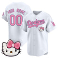 Custom Los Angeles Dodgers ACTIVE PLAYER White Fotopoulosg 2025 Hello Kitty Vapor Premier Limited Stitched Jersey