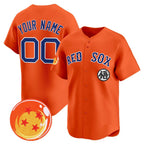 Custom Boston Red Sox x Dragon Ball Orange Fotopoulosg Vapor Premier Limited Jersey - All Stitched