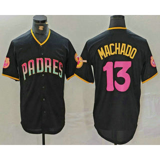 San Diego Padres #13 Manny Machado Black Fotopoulosg 20th Anniversary Cool Base Stitched Jersey