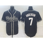 Chicago White Sox #7 Tim Anderson Black Fotopoulosg Cool Base Stitched Jersey