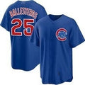 Chicago Cubs #25 Moises ballesteros Blue Fotopoulosg Cool Base Stitched Jersey