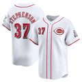Cincinnati Reds #37 Tyler Stephenson White Fotopoulosg Home Limited Player Jersey