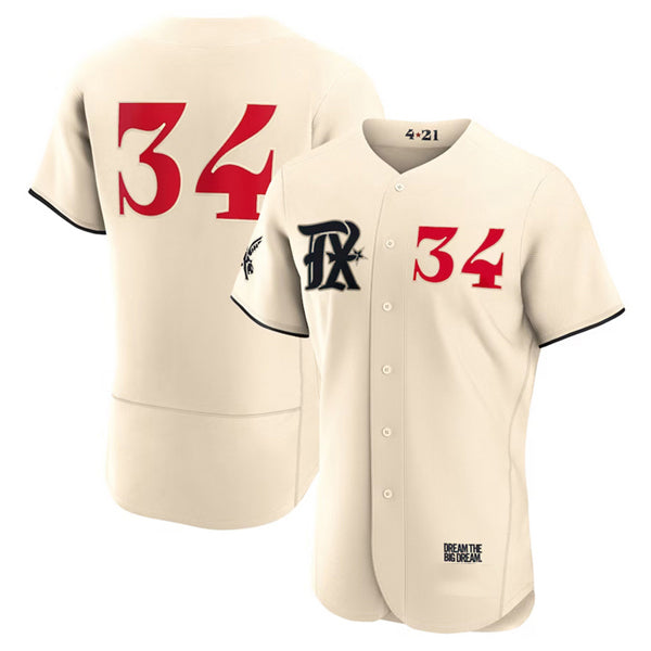 Texas Rangers #34 Nolan Ryan Cream Fotopoulosg 2023 City Connect Flex Base Stitched Jersey