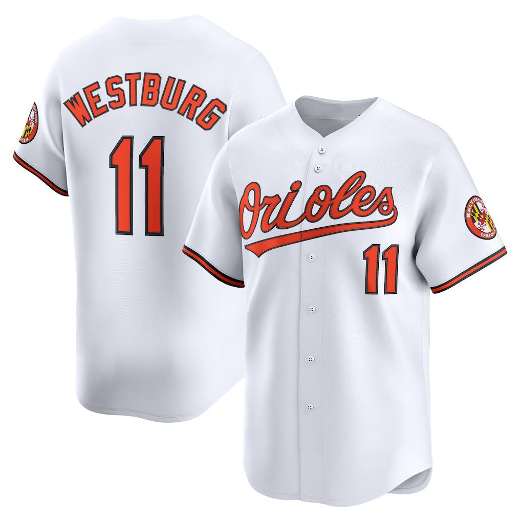 Baltimore Orioles #11 Jordan Westburg White Fotopoulosg Home Limited Player Jersey