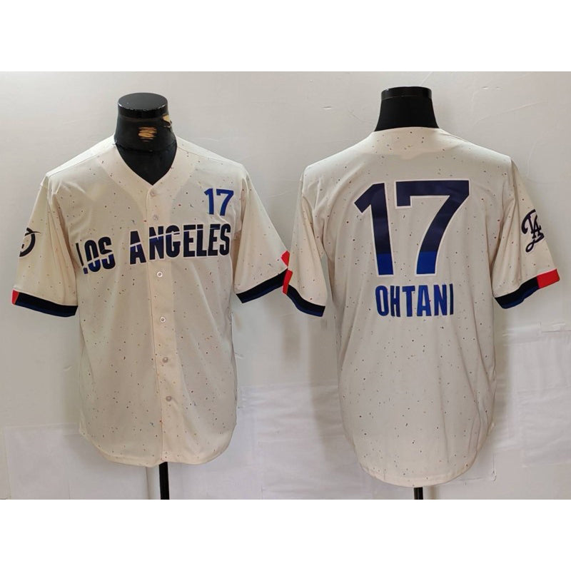 Los Angeles Dodgers #17 Shohei Ohtani Cream Fotopoulosg 2024 City Connect Limited Jersey