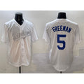 Los Angeles Dodgers #5 Freddie Freeman White Fotopoulosg Fashion Cool Base Stitched Jersey