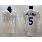 Los Angeles Dodgers #5 Freddie Freeman White Fotopoulosg Fashion Cool Base Stitched Jersey