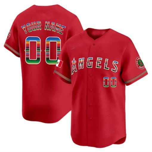 Custom Los Angeles Angels Mexico Vapor Premier Limited Jersey ¨C Red Fotopoulosg