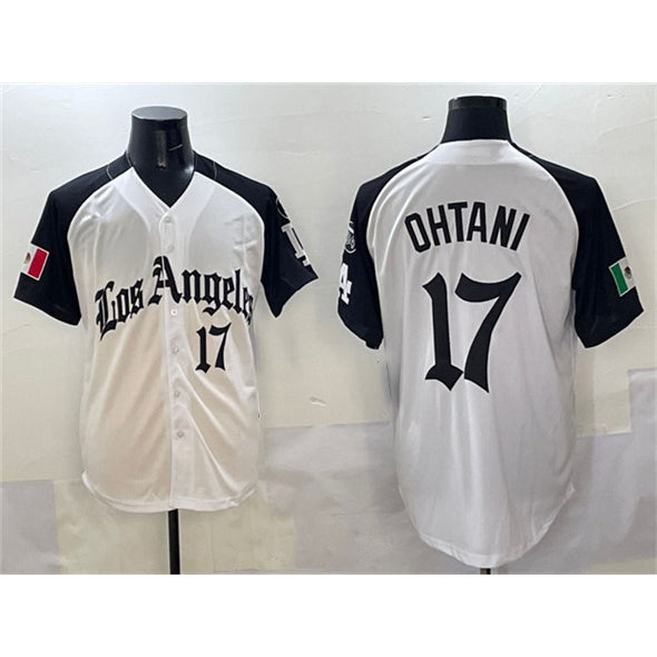 Los Angeles Dodgers #17 Shohei Ohtani White Black Fotopoulosg Mexico 2025 LA Gothic Style With Fernando Patch Vapor Premier Limited Stitched Jersey