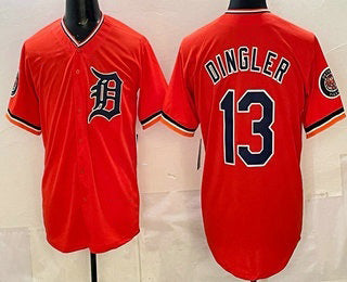 Detroit Tigers #13 Dillon Dingler Orange Fotopoulosg Limited Jersey