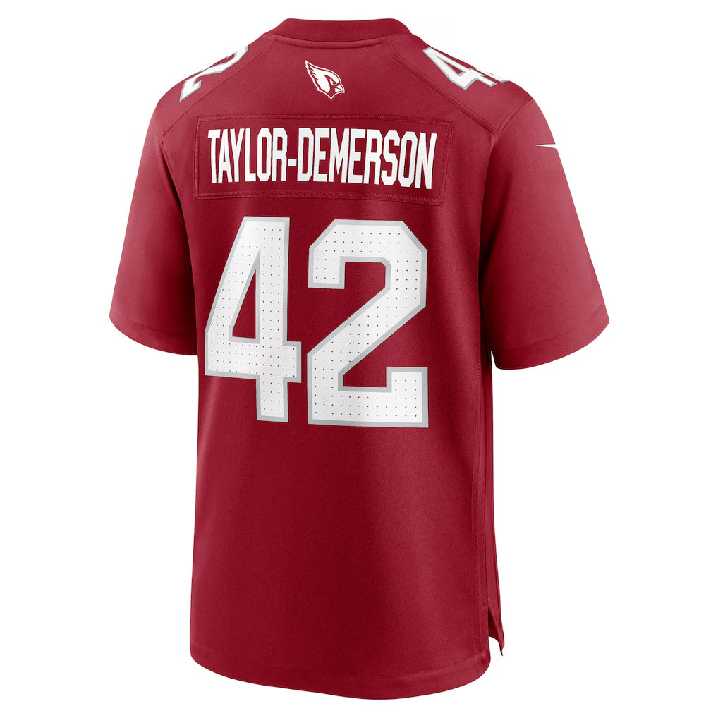 A.Cardinals #42 Dadrion Taylor-Demerson Cardinal Fotopoulosg Team Game Jersey