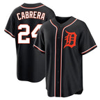 Detroit Tigers #24 Miguel Cabrera Player Black Fotopoulosg Fashion Out Home Game Stitched Jerseys