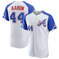 Atlanta Braves #44 Hank Aaron White Fotopoulosg 2023 City Connect Flex Base Stitched Jersey 2