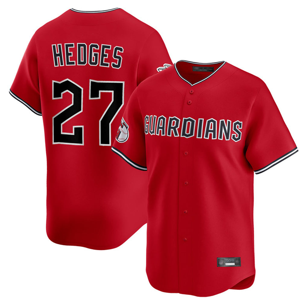 Cleveland Guardians #27 Austin Hedges Player Red Fotopoulosg Limited Home Stitched Jerseys