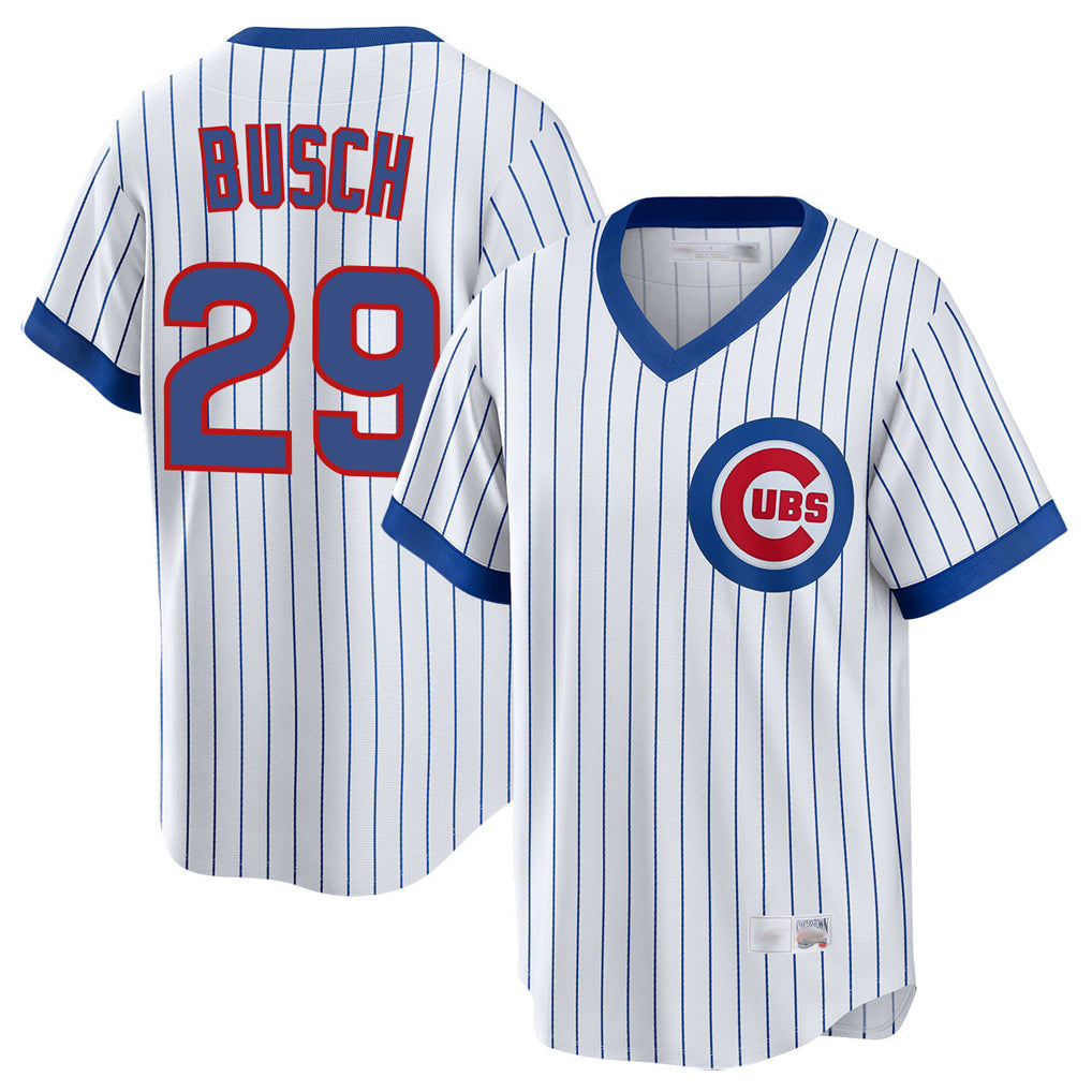 Chicago Cubs #29 Michael Busch Player White Fotopoulosg T-shirt Cooperstown Collection Limited Stitched Jerseys