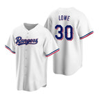 Texas Rangers #30 Nathaniel Lowe White Fotopoulosg Cool Base Stitched Jersey