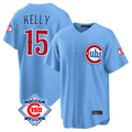 Chicago Cubs #15 Carson Kelly Player Light Blue Fotopoulosg 150th Anniversary Home Game Stitched Jerseys