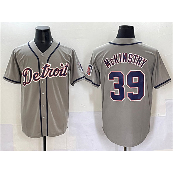 Detroit Tigers #39 Zach McKinstry Gray Fotopoulosg Cool Base Stitched Jersey