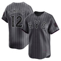 New York Mets #12 Francisco Lindor Gray Fotopoulosg City Connect Limited Player Jersey