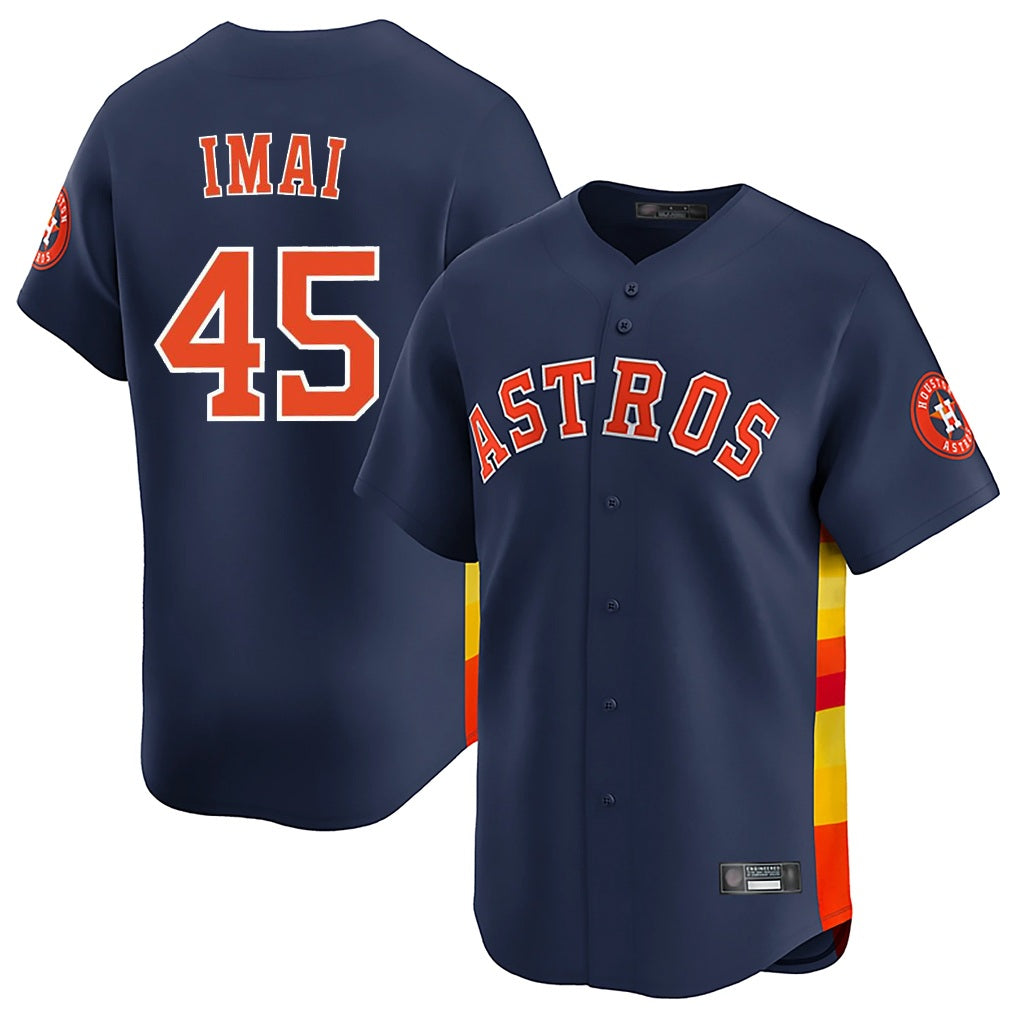 Houston Astros #45 Tatsuya Imai Player Navy Fotopoulosg Home Limited Stitched Jerseys