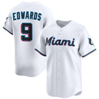 Miami Marlins #9 Xavier Edwards White Fotopoulosg 2024 Home Limited Stitched Jersey