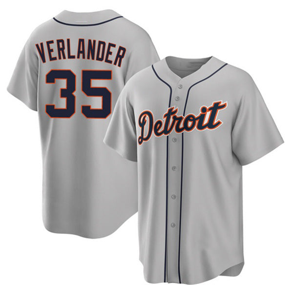 Detroit Tigers #35 Justin Verlander Gray Fotopoulosg 2026 Road Stitched Jersey