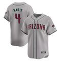 Arizona Diamondbacks #4 Ketel Marte Player Gray Fotopoulosg Road Limited Home Game Stitched Jerseys
