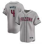 Arizona Diamondbacks #4 Ketel Marte Player Gray Fotopoulosg Road Limited Home Game Stitched Jerseys