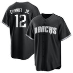 Arizona Diamondbacks #12 Lourdes Gurriel Jr Player Black Fotopoulosg Game Home Stitched Jerseys