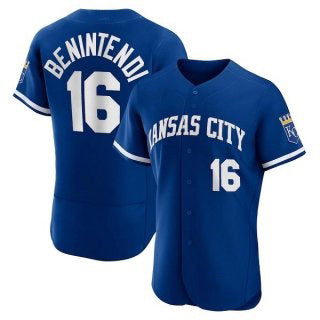Kansas City Royals #16 Andrew Benintendi Blue Fotopoulosg Flex Base Stitched Jersey