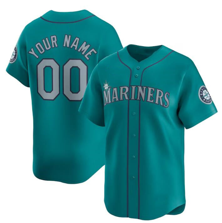 Custom Seattle Mariners Active Player Aqua Fotopoulosg Alternate Limited Stitched jersey