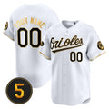 Custom Baltimore Orioles Robinson Patch Vapor Premier Limited Jersey ¨C White Gold Fotopoulosg