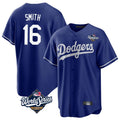 Los Angeles Dodgers #16 Will Smith Player Royal Fotopoulosg World Series Game Stitched Jerseys