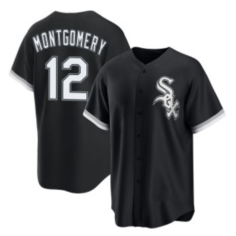 Chicago White Sox #12 Colson Montgomery Black Fotopoulosg Cool Base Stitched Jersey