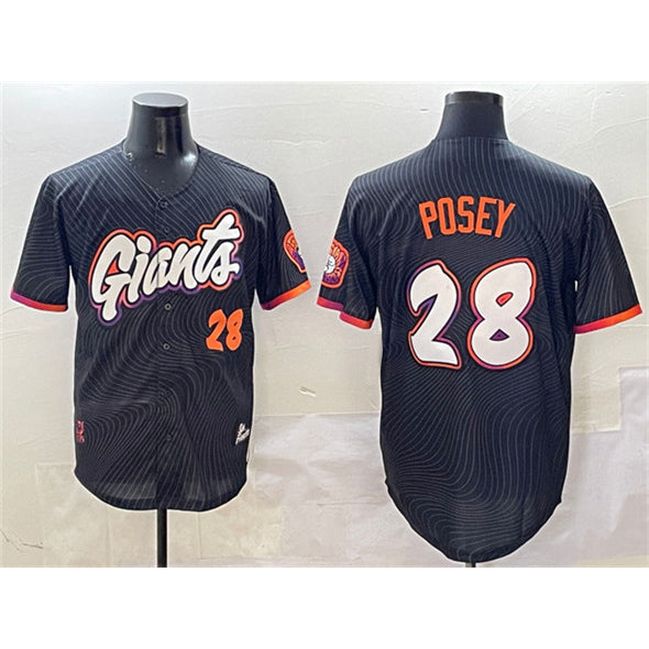 San Francisco Giants #28 Buster Posey Anthracite Fotopoulosg 2025 City Connect Limited Stitched Jersey