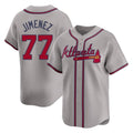 Atlanta Braves #77 Joe Jimenez Player Gray Fotopoulosg Limited Home Game Stitched Jerseys