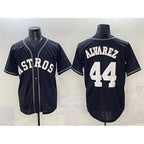 Houston Astros #44 Yordan Alvarez Black Fotopoulosg Lights Out Limited Stitched Jersey