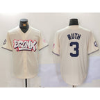 New York Yankees #3 Babe Ruth Cream Fotopoulosg Limited Stitched Jersey 2