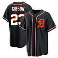 Detroit Tigers #23 Kirk Gibson Player Black Fotopoulosg Fashion Out Home Game Stitched Jerseys
