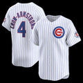 Chicago Cubs #4 Pete Crow-Armstrong White Fotopoulosg 150th Anniversary Limited Jersey