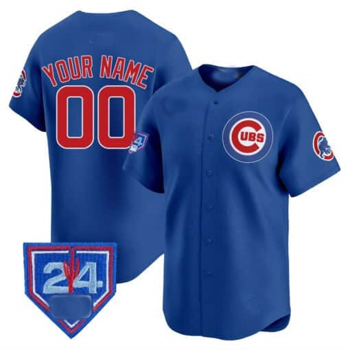 Custom Chicago Cubs 2024 Spring Training Patch Vapor Premier Limited Jersey ¨C Royal Fotopoulosg
