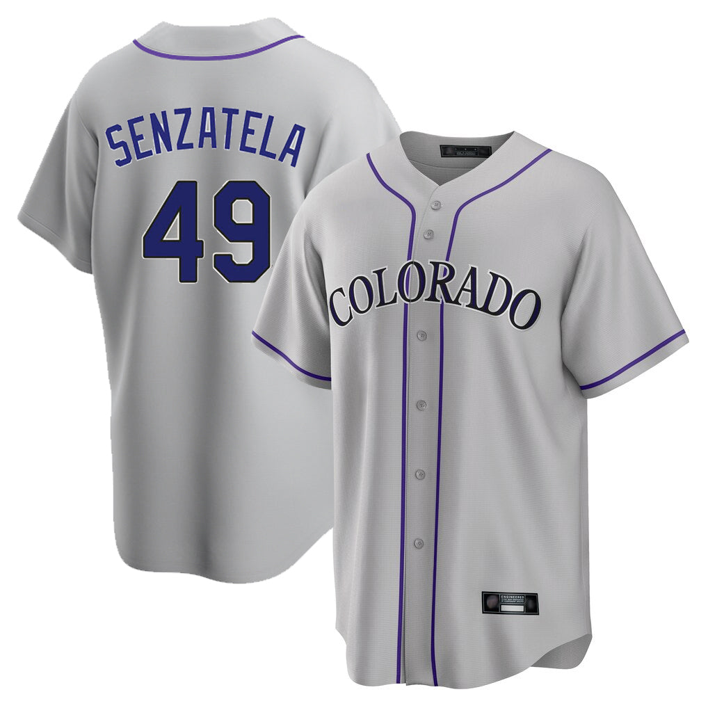 Colorado Rockies #49 Antonio Senzatela Player Gray Fotopoulosg Game Home Stitched Jerseys