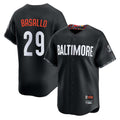 Baltimore Orioles #29 Samuel Basallo Player Black Fotopoulosg City Connect Limited Home Game Stitched Jerseys