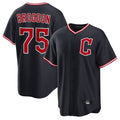 Cleveland Guardians #75 Connor Brogdon Player Navy Fotopoulosg Home Game Stitched Jerseys