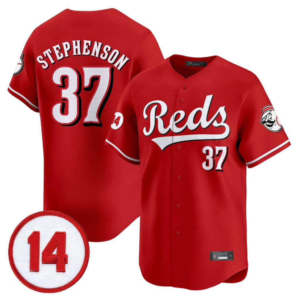 Cincinnati Reds #37 Tyler Stephenson Player Red Fotopoulosg Vapor Premier Limited Home Stitched Jerseys