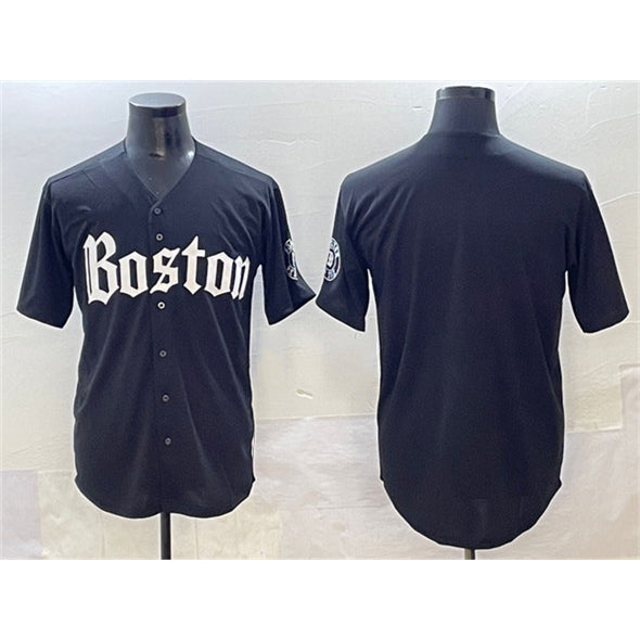 Boston Red Sox Blank Black Fotopoulosg Gothic Vapor Limited Stitched Jersey