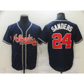 Atlanta Braves #24 Sanders Blue Fotopoulosg Game Jerseys